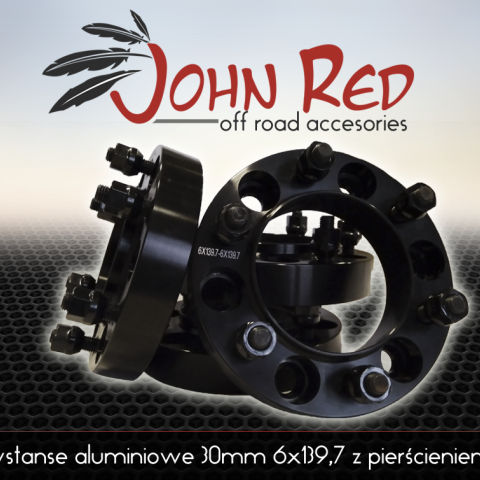 Dystanse aluminiowe 30mm 6x139,7 z pierścieniem Toyota